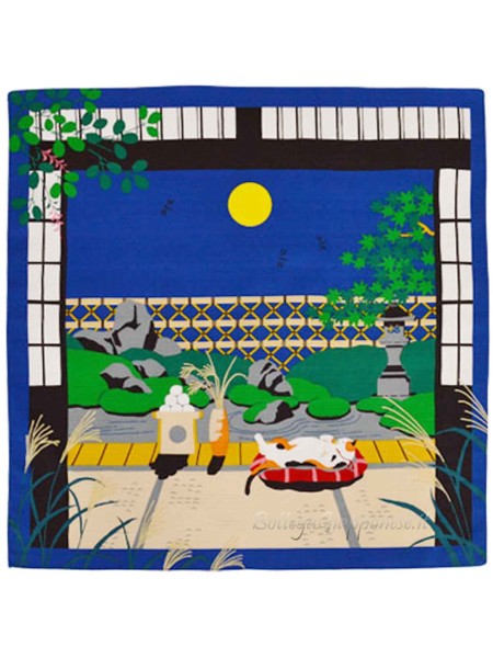 Furoshiki cat nap motif (50x50cm)