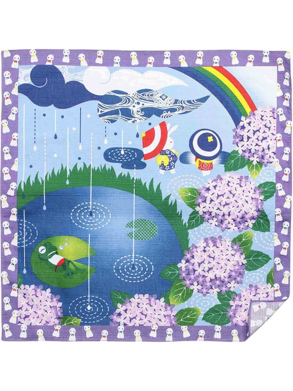 Furoshiki motif relaxing on the pond (50x50cm)