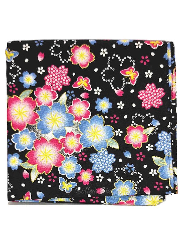 Furoshiki sakura pattern (53x53cm) black