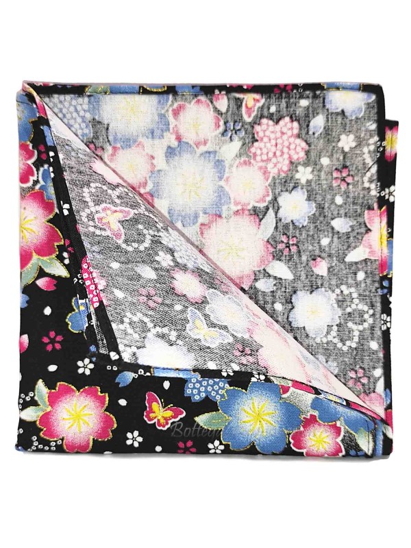 Furoshiki sakura pattern (53x53cm) black