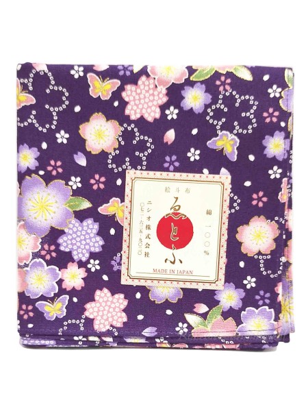 Furoshiki sakura motif (53x53cm) purple