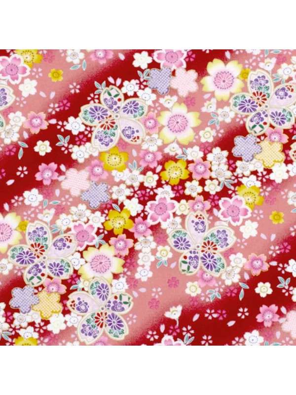 Furoshiki red sakura motif (53x53cm)