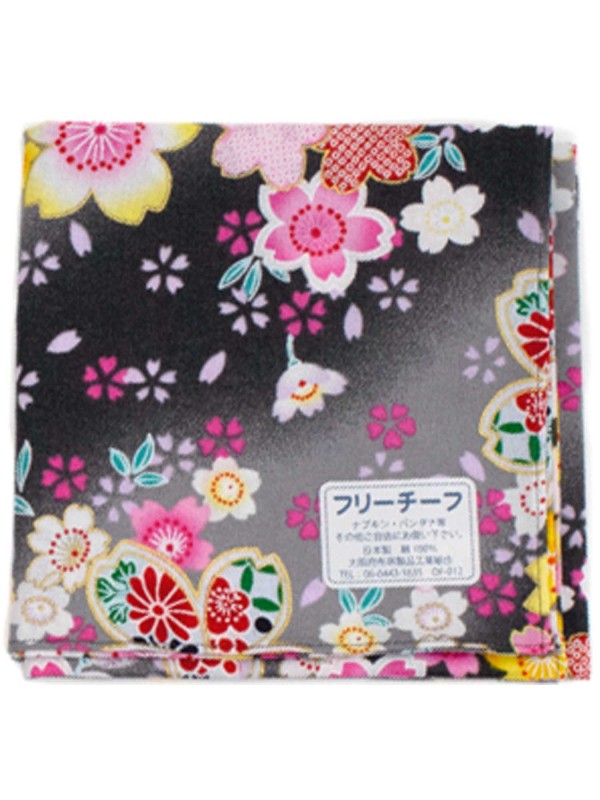 Furoshiki black sakura motif (53x53cm)