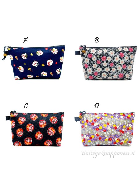 Japanese fabric makeup pouch holder