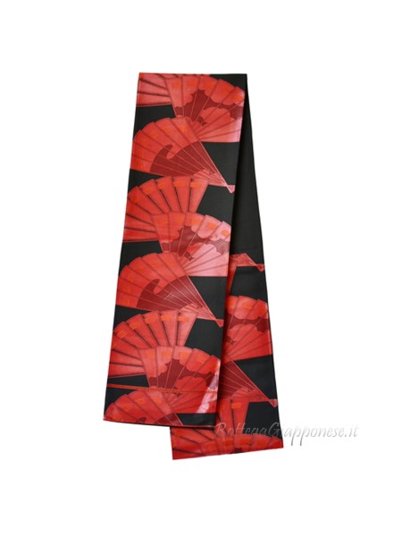 Fukuro-Obi red kimono belt design