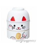 Bento maneki neko white Large