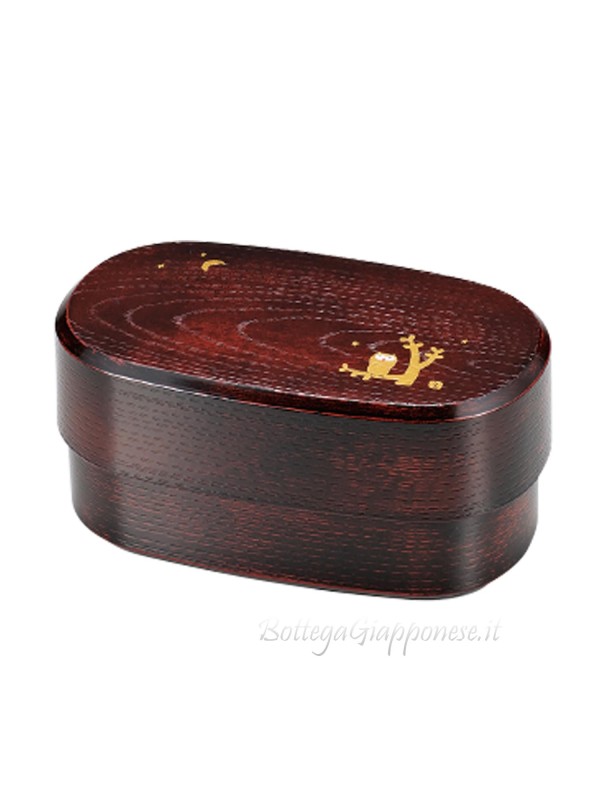 Bento box Owl wood grain tochigi