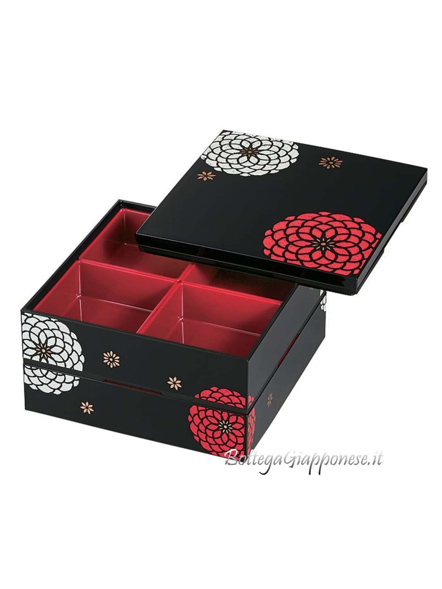 Traditional Jubako Bento Boxes Black & Red