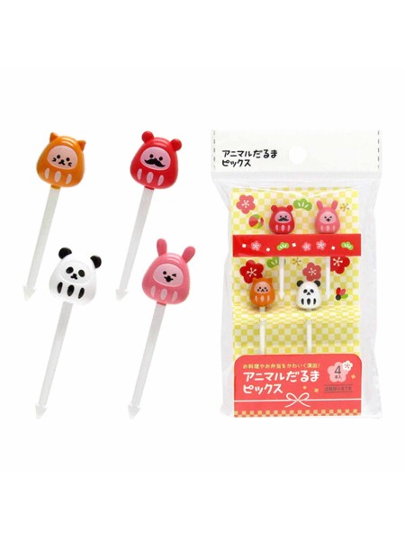 Picks decorative sticks of animal faces