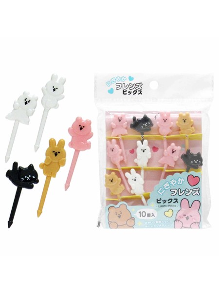 Picks decorative rabbit, bear and cat toothpicks