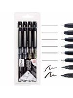 Cartoonist ZIG MANGAKA Set of 8 pieces black (CNM/8VBK)