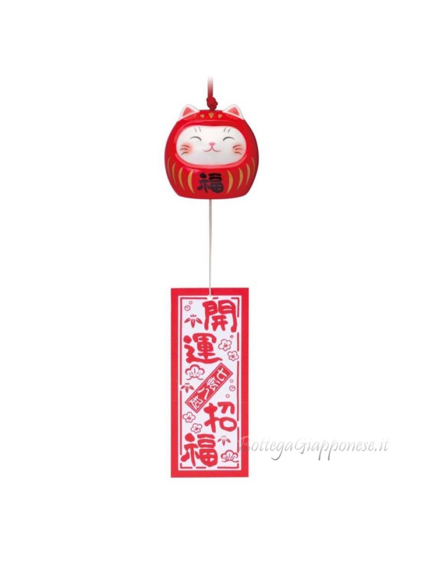 Fuurin bell daruma maneki neko shape(red)