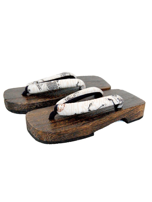 Geta floating dragon flip-flop wooden sandals