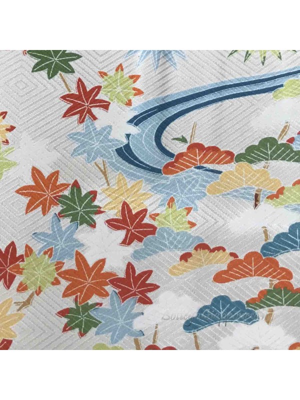 Furisode Momiji silk kimono