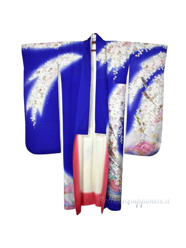 Furisode Sakura silk kimono