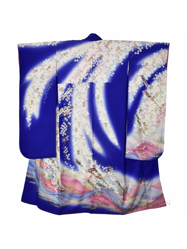 Furisode Sakura silk kimono