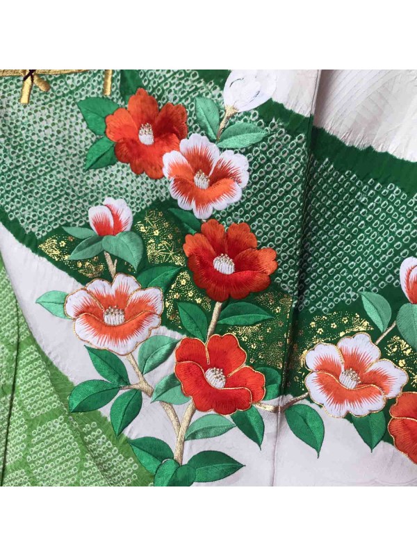 Furisode Shibori silk kimono