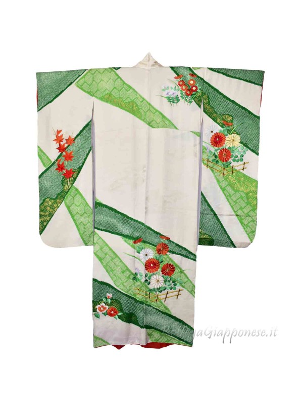 Furisode Shibori silk kimono