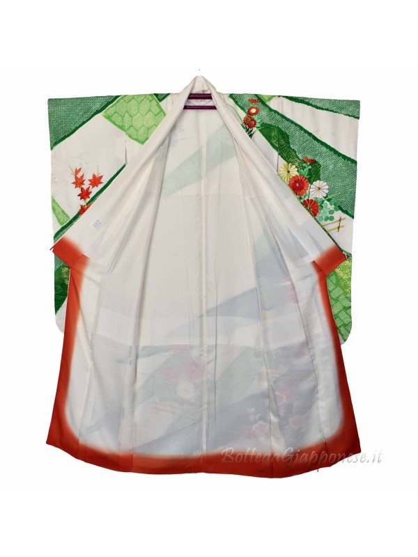 Furisode Shibori silk kimono