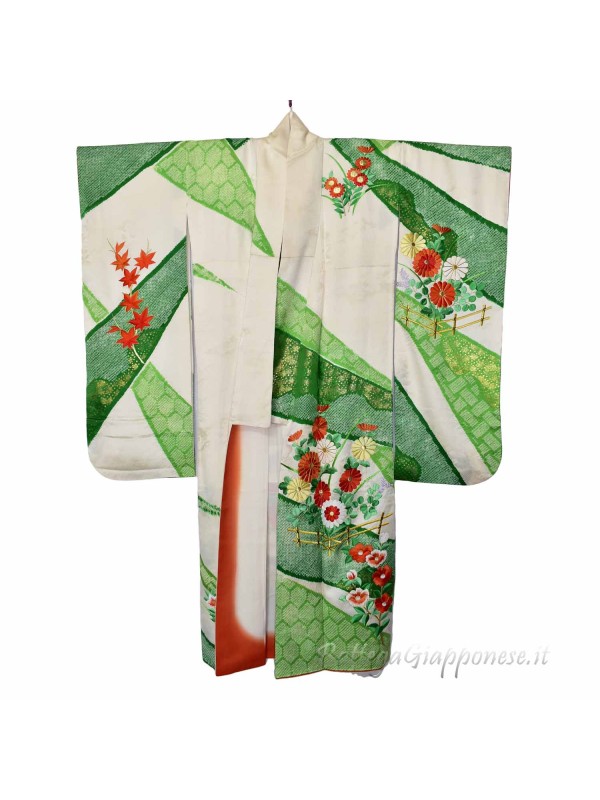 Furisode Shibori silk kimono