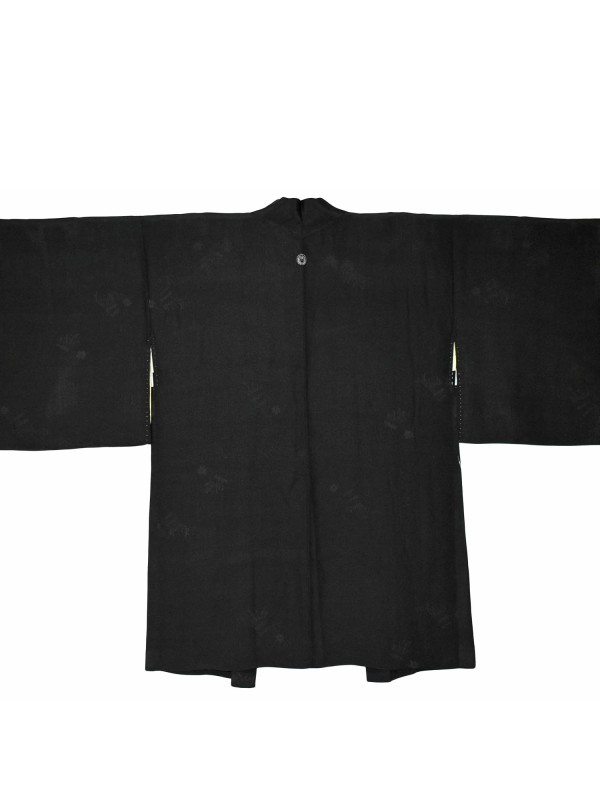 Haori kamon and momiji silk kimono jacket