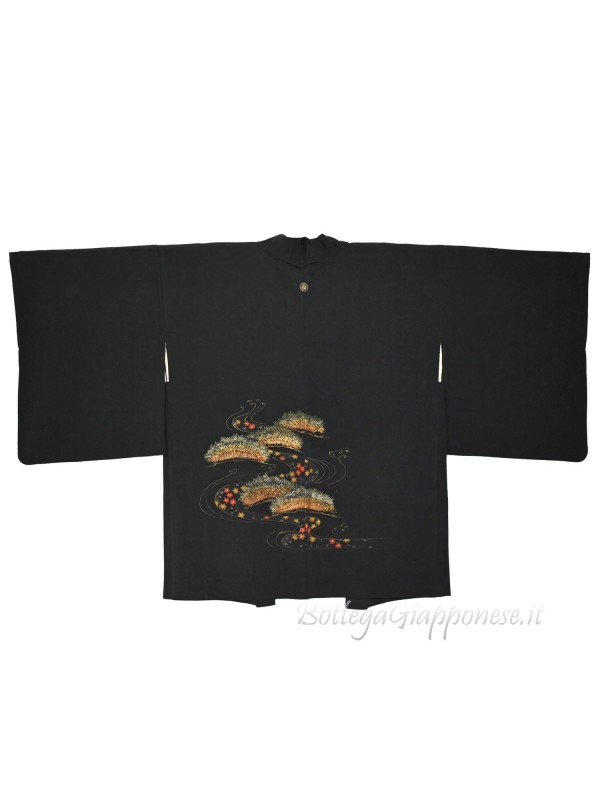 Haori kimono jacket painted moss