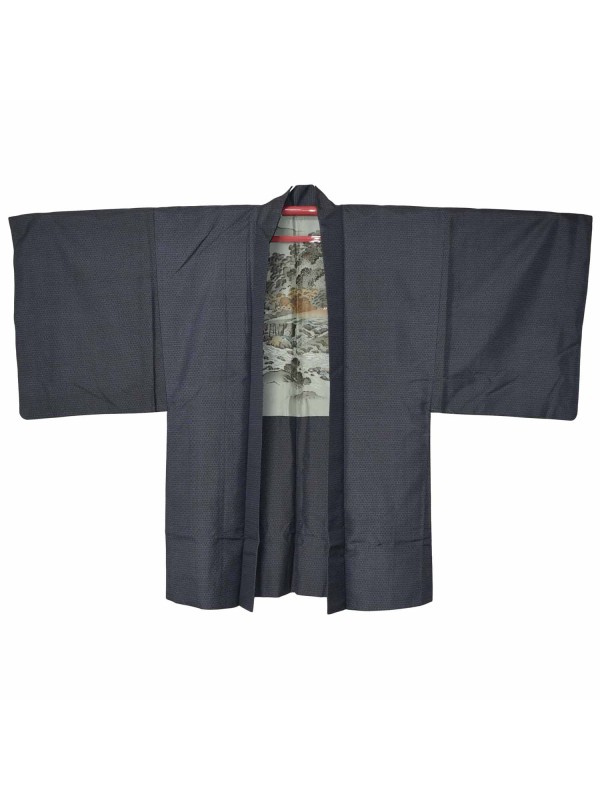 Haori jacket kimono silk mountain landscape