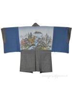 Haori jacket kimono men silk Fuji