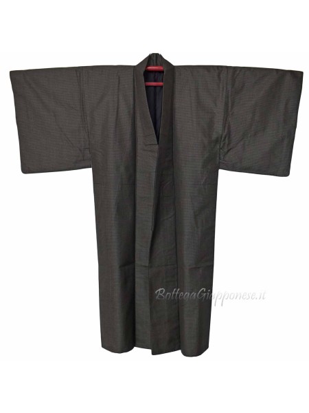 Men's Kimono Classic Design Brown Silk