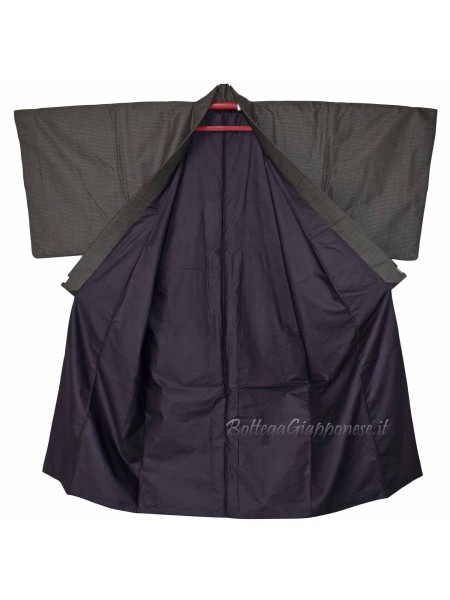 Men's Kimono Classic Design Brown Silk