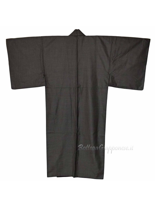 Men's Kimono Classic Design Brown Silk