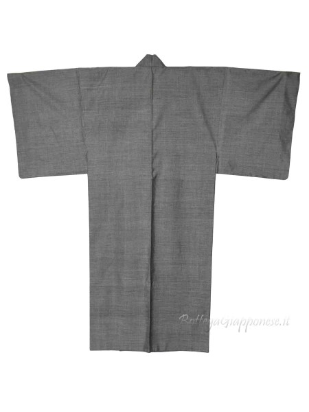 Men's Kimono Classic Design gray Silk