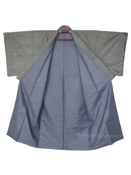 Men's Kimono Classic Design gray Silk