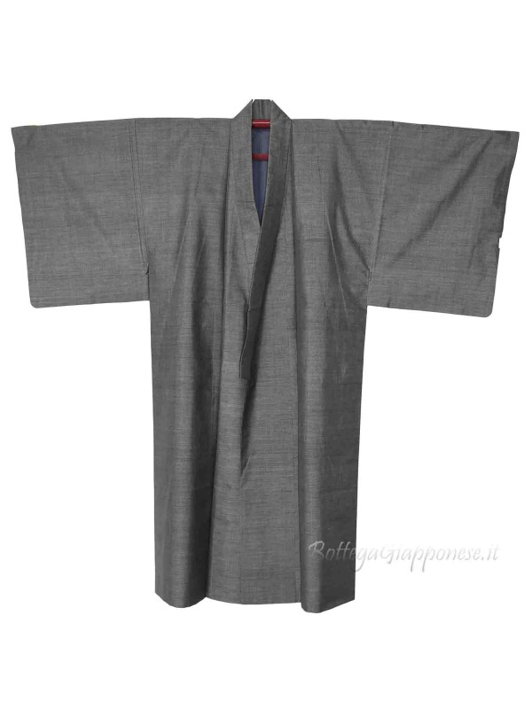 Men's Kimono Classic Design gray Silk