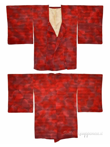 Michiyuki red acquerello kimono jacket