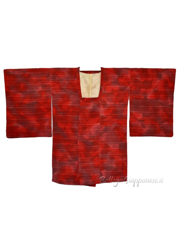 Michiyuki red acquerello kimono jacket