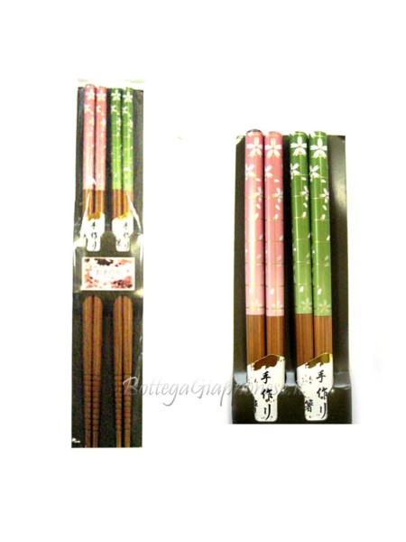 Hashi ramen chopsticks set sakura pink-green