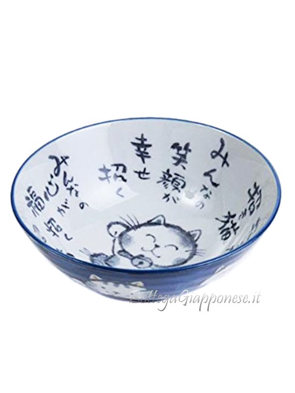 Bowl with lucky maneki neko design (12,2x6,5cm)