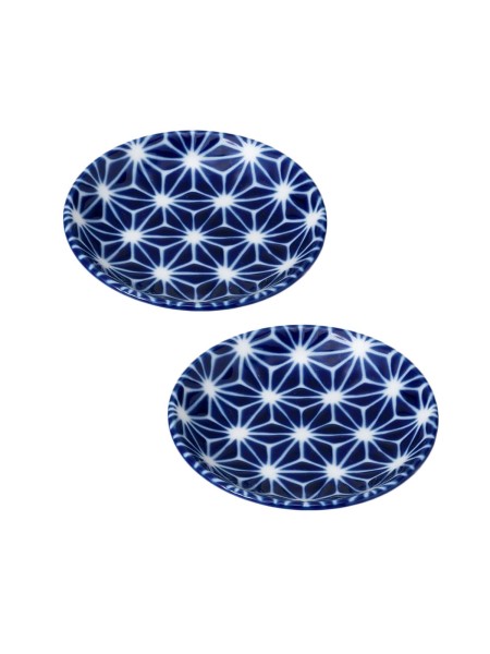 Asanoha condiment saucers set 2 pieces