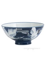 Bowl with crane relief design (14x6.3cm)