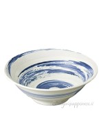 Bowl ramen noodle white blue