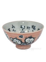 Bowl whit maneki neko pink design(11,5x6cm)