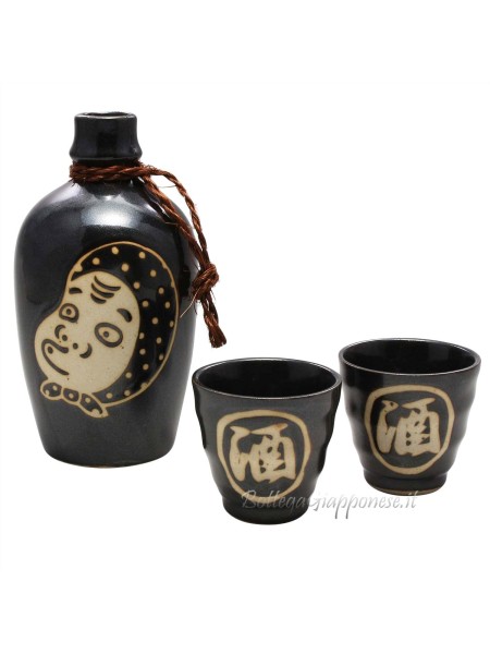 Bottle Hyottoko sake set