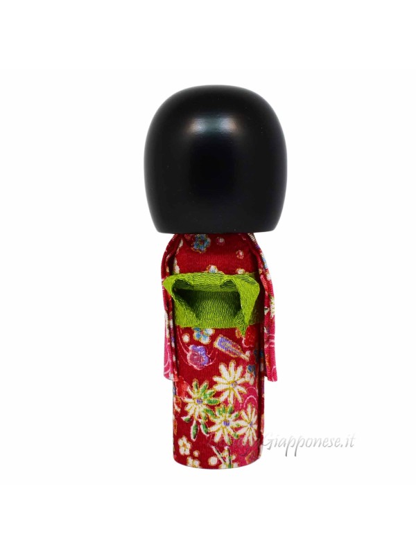 Kokeshi with red furisode