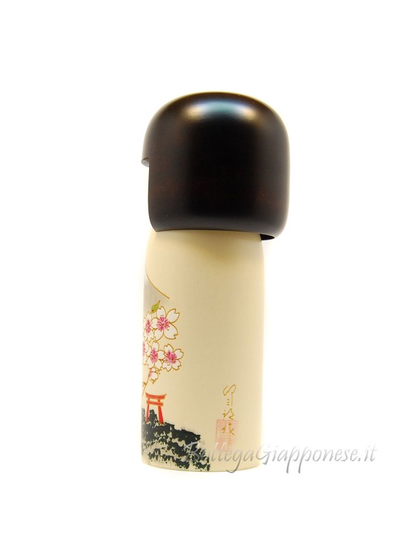 Kokeshi Fujisan white Artisan Kokeshi 