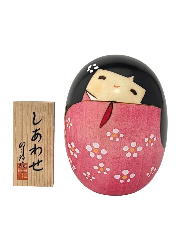 Kokeshi Shiawase Happiness (L) pink