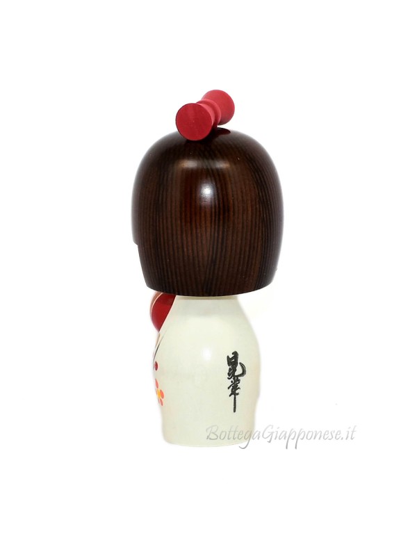 Kokeshi Temari girl with white kimono