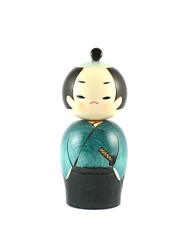 Kokeshi Samurai kimono and katana