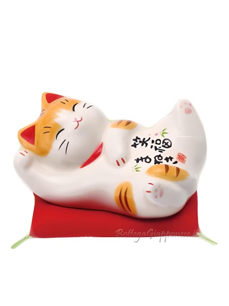 Maneki Neko tabby luck smile