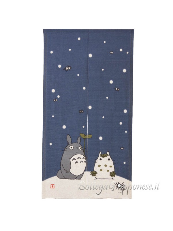 Noren curtain Totoro snowman